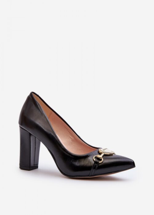 Block heel pumps model 194665