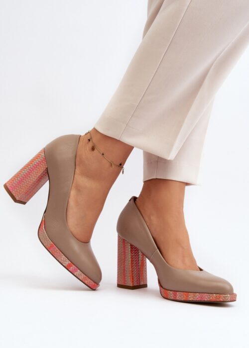 Block heel pumps model 192298