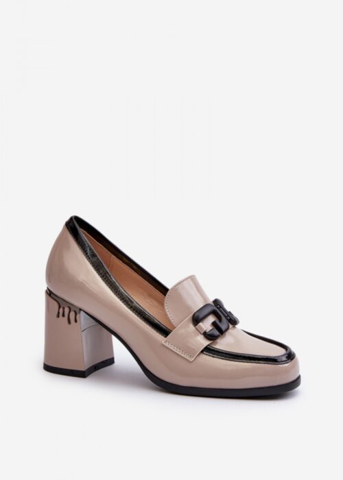 Heeled low shoes model 195397