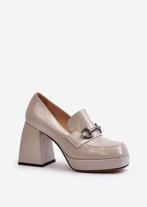 Heeled low shoes model 196315