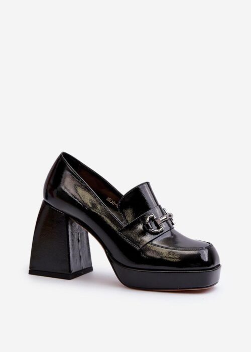 Heeled low shoes model 196316