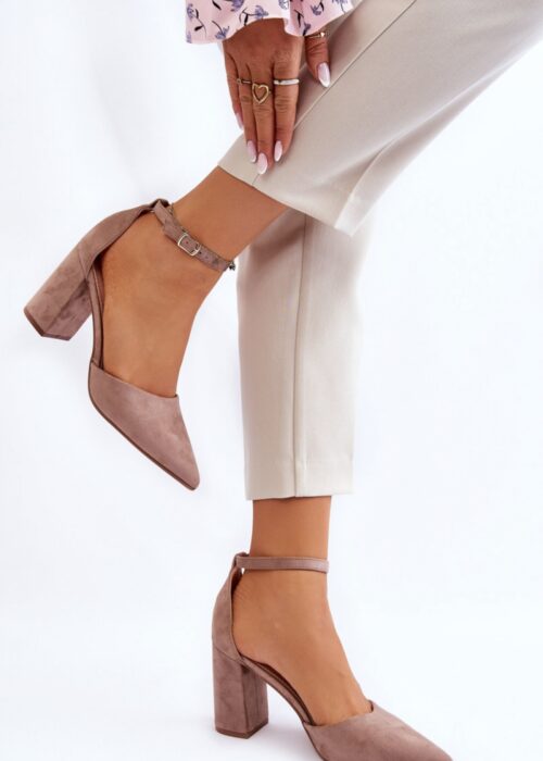 Block heel pumps model 176243