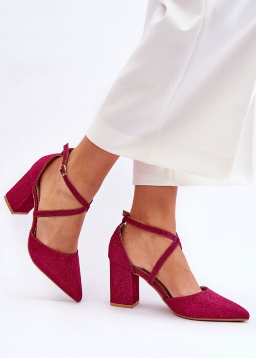 Block heel pumps model 181455